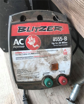 blitzer fence charger